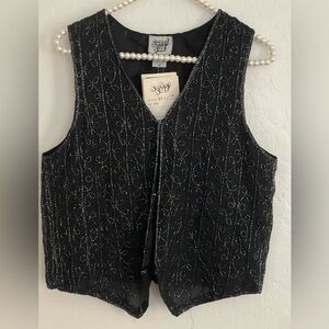 Sweet Sue Beaded Vest Size M NWT